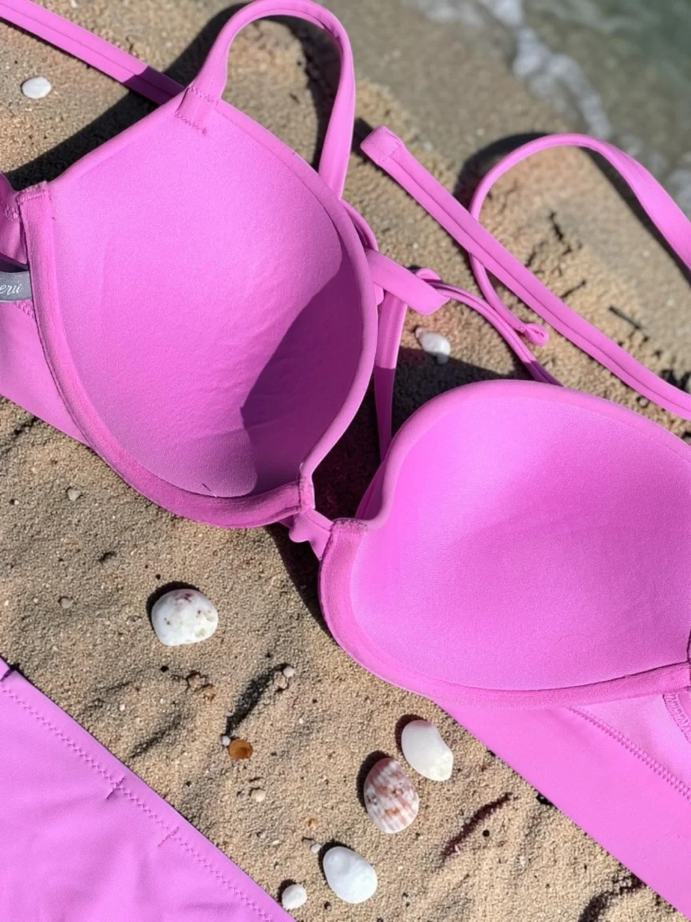 Aerie  Pink Push-Up Swim Top & Bikini Bottom Set - Picture 14 of 16